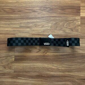 Vans charcoal gray and black checkered belt S